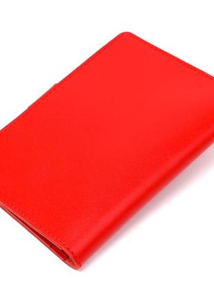 Практичный кожаный тревел-кейс shvigel 16524 красный2 фото