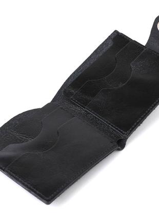 Небольшое кожаное портмоне для мужчин shvigel 16460 черный4 фото
