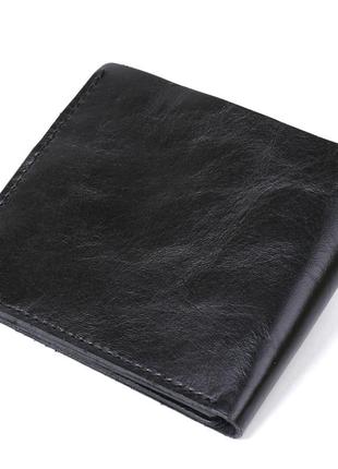 Небольшое кожаное портмоне для мужчин shvigel 16460 черный2 фото