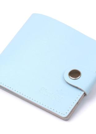 Женское классическое кожаное портмоне shvigel 16470 голубой