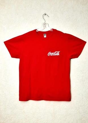 Poly испания стильная футболка красная надпись coca-сola мужская6 фото