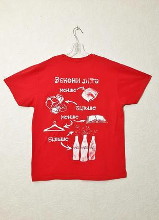 Poly испания стильная футболка красная надпись coca-сola мужская7 фото