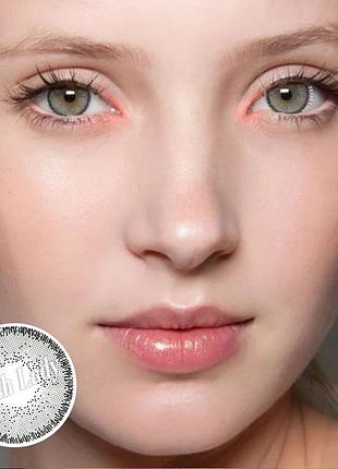 Линзы цветные серые grafite natural colored подходят для светлых глаз (опт и розница)