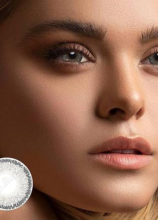 Лінзи кольорові сірі moonstone circle colored оптом і в роздріб підходять для світлих і темних очей