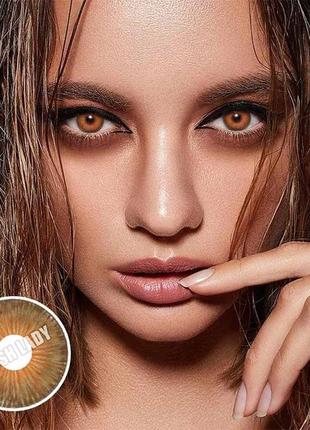 Лінзи кольорові для очей (є опт) блакитні new york plus n hazel підходять для світлих очей