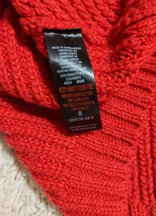 Кофта свитер свитерок джемпер красный водолазка7 фото