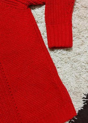 Кофта свитер свитерок джемпер красный водолазка2 фото