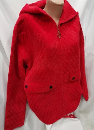 Курточка з вовни альпаки еврозима без підкладки, з капюшоном2 фото