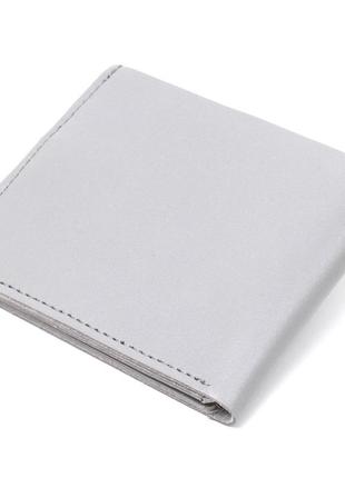 Классическое кожаное портмоне shvigel 16472 серый2 фото