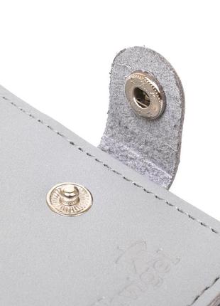 Классическое кожаное портмоне shvigel 16472 серый3 фото