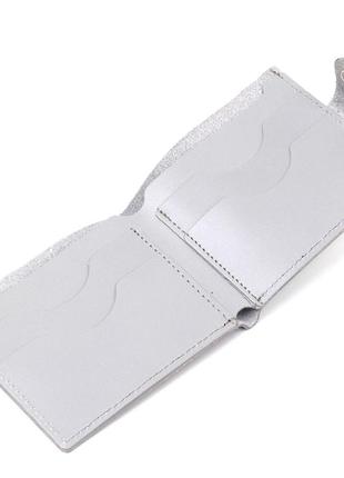 Классическое кожаное портмоне shvigel 16472 серый4 фото