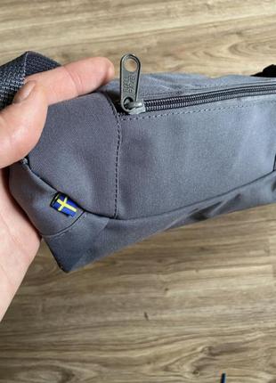 Бананка fjallraven kanken, топ качество, сумка на пояс, поясная сумочка, спортивная, не намокает, зеленая, хакки, фялравен, канкен, серый2 фото