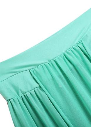 Пляжная ментоловая юбка 42-46 размер, длина 88-90см, 95% полиэстер, 5% спандекс3 фото