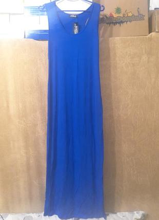 Moods платье сарафан длинный синий