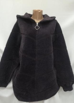 Курточка с капюшоном с шерстью альпаки без подкладки еврозима