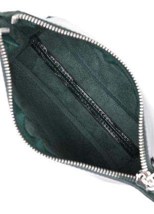Практична шкіряна сумочка для жінок shvigel 16411 зелений5 фото