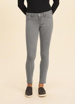 Hollister xs оригинал xxs джинсы w 24 25 холлистер штаны coolmax серые скинни лосины2 фото