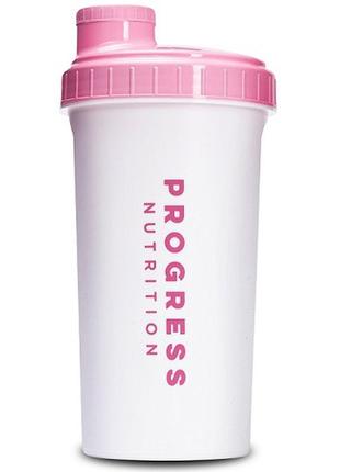 Шейкер progress nutrition shaker white pink (біло-рожевий)(700 мл)