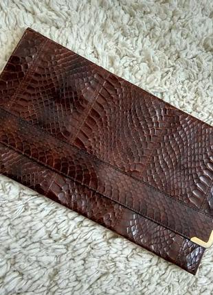 Клатч конверт,сумка из натуральной змеиной кожи