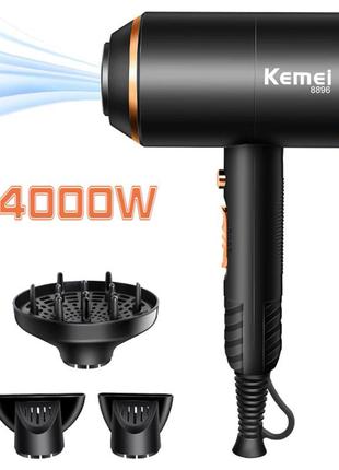 Фен стайлер kemei km-8896 для волос профессиональный с диффузором мощность 2000 вт ftr1 фото