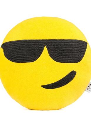 Декоративная подушка смайлик в очках