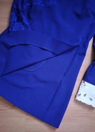Шикарное нарядное платье цвета электрик3 фото