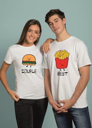 Парные футболки бургер и картошка фри2 фото