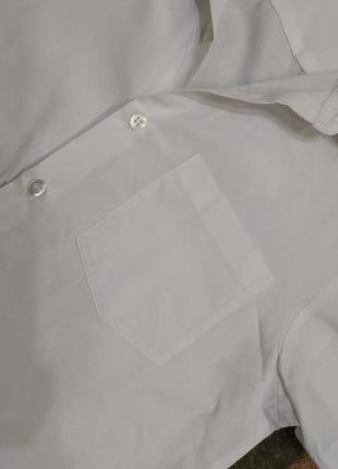 Белая рубашка блуза блузка без рукавов классическая біла  хс размер4 фото