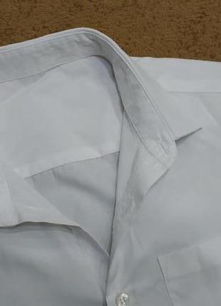 Белая рубашка блуза блузка без рукавов классическая біла  хс размер8 фото