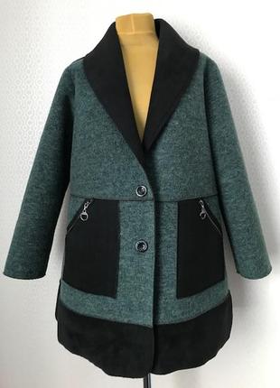 Оригинальное тонкое пальто от per tutti (италия), размер xl
