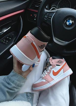 Nike air jordan 1 retro ‘pink/orange’
 женские кроссовки найк аир джордан2 фото