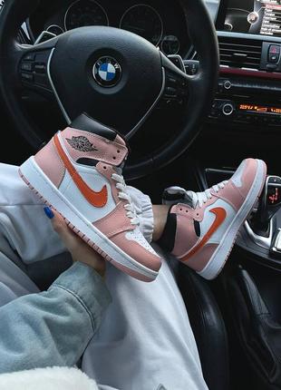 Nike air jordan 1 retro ‘pink/orange’
 женские кроссовки найк аир джордан10 фото