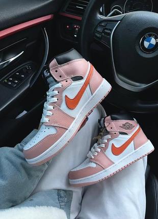 Nike air jordan 1 retro ‘pink/orange’
 женские кроссовки найк аир джордан9 фото