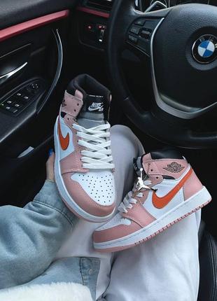 Nike air jordan 1 retro ‘pink/orange’
 женские кроссовки найк аир джордан8 фото