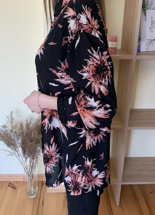 Сорочка- плаття в квітковий принт3 фото
