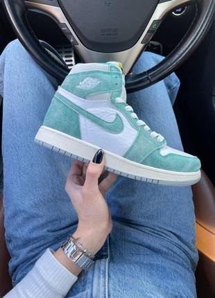 Кросівки air jordan 1 mid turbo green кроссовки