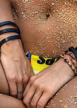 Довгий шкіряний браслет в стилі hermes з колекції італійських браслетів