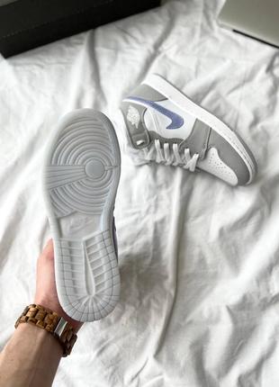 Кросівки air jordan 1 retro mid ‘wolf grey’ кроссовки6 фото