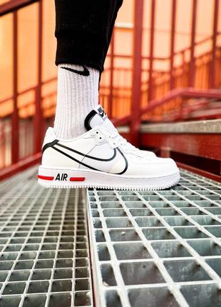 Кроссовки nike air force 1 react white black