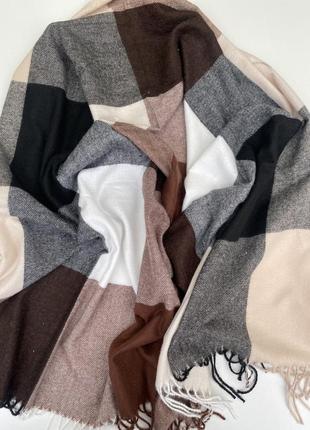Універсальний кашеміровий шарф 🤎🤍