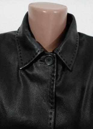 Куртка прямого силуету з натуральної зернистої шкіри2 фото