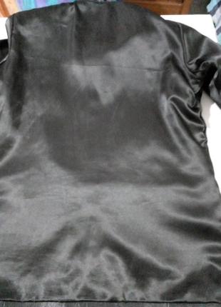 Куртка прямого силуету з натуральної зернистої шкіри8 фото