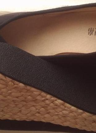 Замшевые туфли на танкетке 10 см с красивыми веревочками, бренд liebo4 фото