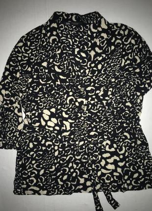 Zara рубашка с поясом в принт 🐯9 фото