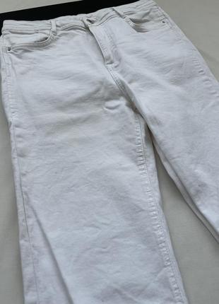 Джинсы белый, джинсы с необработанным краем, джинсы zara, белые джинсы zara, джинсы зара5 фото