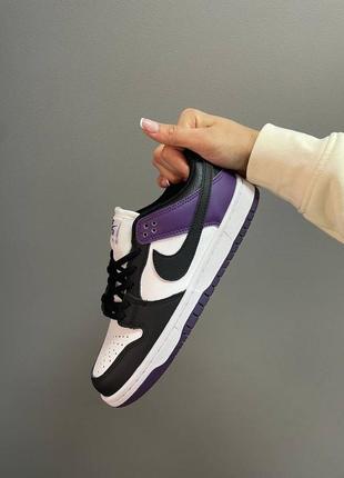 Nike sb dunk low "court purple" жіночі кросівки найк аїр джордан6 фото