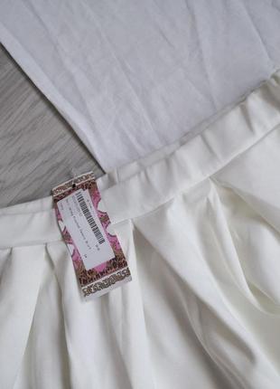 Красивая молочная юбочка полусолнце ткань масло3 фото