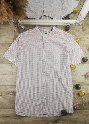 Брендовий шикарна стильна коттоновая сорочка без коміра george❤️