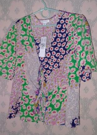 Женская блуза топ с цветами topshop