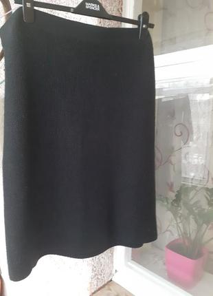Теплая трикотажная юбка на подкладке.1 фото